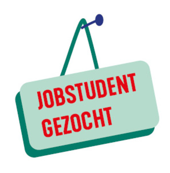 Jobstudent gezocht bordje