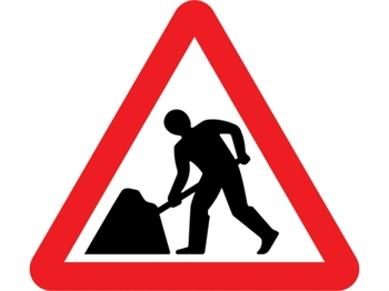 Verkeersbord wegenwerken