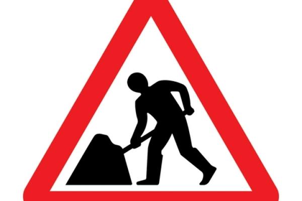 waarschuwingsbord werken